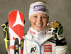 Second placed Michaela Kirchgasser of Austria poses with her medal won in women slalom race of FIS Alpine skiing World Championships in Schladming, Austria. Women slalom race of FIS Alpine skiing World championships Schladming 2013, was held in Schladming, Austria, on Saturday, 16th of February 2013.
