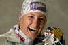 Second placed Michaela Kirchgasser of Austria poses with her medal won in women slalom race of FIS Alpine skiing World Championships in Schladming, Austria. Women slalom race of FIS Alpine skiing World championships Schladming 2013, was held in Schladming, Austria, on Saturday, 16th of February 2013.
