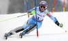 Tina Maze of Slovenia skiing in first run of women slalom race of FIS Alpine skiing World Championships in Schladming, Austria. Women slalom race of FIS Alpine skiing World championships Schladming 2013, was held in Schladming, Austria, on Saturday, 16th of February 2013.
