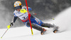 Frida Hansdotter of Sweden skiing in first run of women slalom race of FIS Alpine skiing World Championships in Schladming, Austria. Women slalom race of FIS Alpine skiing World championships Schladming 2013, was held in Schladming, Austria, on Saturday, 16th of February 2013.
