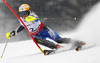 Frida Hansdotter of Sweden skiing in first run of women slalom race of FIS Alpine skiing World Championships in Schladming, Austria. Women slalom race of FIS Alpine skiing World championships Schladming 2013, was held in Schladming, Austria, on Saturday, 16th of February 2013.
