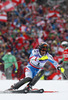 Mario Matt of Austria skiing in first run of men slalom race of FIS Alpine skiing World Championships in Schladming, Austria. Men slalom race of FIS Alpine skiing World championships Schladming 2013, was held in Schladming, Austria, on Sunday, 17th of February 2013.
