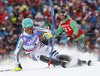 Felix Neureuther of Germany skiing in first run of men slalom race of FIS Alpine skiing World Championships in Schladming, Austria. Men slalom race of FIS Alpine skiing World championships Schladming 2013, was held in Schladming, Austria, on Sunday, 17th of February 2013.
