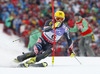 Ivica Kostelic of Croatia skiing in first run of men slalom race of FIS Alpine skiing World Championships in Schladming, Austria. Men slalom race of FIS Alpine skiing World championships Schladming 2013, was held in Schladming, Austria, on Sunday, 17th of February 2013.
