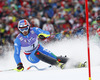 Manfred Moelgg of Italy skiing in first run of men slalom race of FIS Alpine skiing World Championships in Schladming, Austria. Men slalom race of FIS Alpine skiing World championships Schladming 2013, was held in Schladming, Austria, on Sunday, 17th of February 2013.
