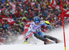 Benjamin Raich of Austria skiing in first run of men slalom race of FIS Alpine skiing World Championships in Schladming, Austria. Men slalom race of FIS Alpine skiing World championships Schladming 2013, was held in Schladming, Austria, on Sunday, 17th of February 2013.
