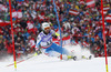 Manfred Pranger of Austria skiing in first run of men slalom race of FIS Alpine skiing World Championships in Schladming, Austria. Men slalom race of FIS Alpine skiing World championships Schladming 2013, was held in Schladming, Austria, on Sunday, 17th of February 2013.
