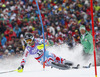 Alexis Pinturault of France skiing in first run of men slalom race of FIS Alpine skiing World Championships in Schladming, Austria. Men slalom race of FIS Alpine skiing World championships Schladming 2013, was held in Schladming, Austria, on Sunday, 17th of February 2013.
