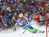 Mitja Valencic of Slovenia skiing in first run of men slalom race of FIS Alpine skiing World Championships in Schladming, Austria. Men slalom race of FIS Alpine skiing World championships Schladming 2013, was held in Schladming, Austria, on Sunday, 17th of February 2013.
