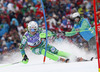 Henrik Kristoffersen of Norway skiing in first run of men slalom race of FIS Alpine skiing World Championships in Schladming, Austria. Men slalom race of FIS Alpine skiing World championships Schladming 2013, was held in Schladming, Austria, on Sunday, 17th of February 2013.
