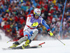 Marc Gini of Switzerland skiing in first run of men slalom race of FIS Alpine skiing World Championships in Schladming, Austria. Men slalom race of FIS Alpine skiing World championships Schladming 2013, was held in Schladming, Austria, on Sunday, 17th of February 2013.
