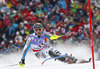 Stefan Luitz of Germany skiing in first run of men slalom race of FIS Alpine skiing World Championships in Schladming, Austria. Men slalom race of FIS Alpine skiing World championships Schladming 2013, was held in Schladming, Austria, on Sunday, 17th of February 2013.
