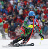 Santeri Paloniemi of Finland skiing in first run of men slalom race of FIS Alpine skiing World Championships in Schladming, Austria. Men slalom race of FIS Alpine skiing World championships Schladming 2013, was held in Schladming, Austria, on Sunday, 17th of February 2013.
