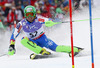 Patrick Jazbec of Slovenia skiing in first run of men slalom race of FIS Alpine skiing World Championships in Schladming, Austria. Men slalom race of FIS Alpine skiing World championships Schladming 2013, was held in Schladming, Austria, on Sunday, 17th of February 2013.
