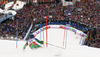 Santeri Paloniemi of Finland skiing in second run of men slalom race of FIS Alpine skiing World Championships in Schladming, Austria. Men slalom race of FIS Alpine skiing World championships Schladming 2013, was held in Schladming, Austria, on Sunday, 17th of February 2013.
