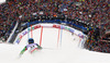 Santeri Paloniemi of Finland skiing in second run of men slalom race of FIS Alpine skiing World Championships in Schladming, Austria. Men slalom race of FIS Alpine skiing World championships Schladming 2013, was held in Schladming, Austria, on Sunday, 17th of February 2013.
