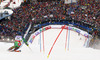 Santeri Paloniemi of Finland skiing in second run of men slalom race of FIS Alpine skiing World Championships in Schladming, Austria. Men slalom race of FIS Alpine skiing World championships Schladming 2013, was held in Schladming, Austria, on Sunday, 17th of February 2013.
