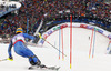 Fourth placed Andre Myhrer of Sweden skiing in second run of men slalom race of FIS Alpine skiing World Championships in Schladming, Austria. Men slalom race of FIS Alpine skiing World championships Schladming 2013, was held in Schladming, Austria, on Sunday, 17th of February 2013.

