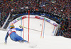 Fourth placed Andre Myhrer of Sweden skiing in second run of men slalom race of FIS Alpine skiing World Championships in Schladming, Austria. Men slalom race of FIS Alpine skiing World championships Schladming 2013, was held in Schladming, Austria, on Sunday, 17th of February 2013.

