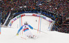 Fritz Dopfer of Germany skiing in second run of men slalom race of FIS Alpine skiing World Championships in Schladming, Austria. Men slalom race of FIS Alpine skiing World championships Schladming 2013, was held in Schladming, Austria, on Sunday, 17th of February 2013.
