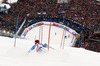 Winner and new slalom World Champion Marcel Hirscher of Austria skiing in second run of men slalom race of FIS Alpine skiing World Championships in Schladming, Austria. Men slalom race of FIS Alpine skiing World championships Schladming 2013, was held in Schladming, Austria, on Sunday, 17th of February 2013.
