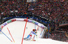 Winner and new slalom World Champion Marcel Hirscher of Austria skiing in second run of men slalom race of FIS Alpine skiing World Championships in Schladming, Austria. Men slalom race of FIS Alpine skiing World championships Schladming 2013, was held in Schladming, Austria, on Sunday, 17th of February 2013.
