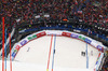 Winner and new slalom World Champion Marcel Hirscher of Austria celebrates his victory in finish of second run of men slalom race of FIS Alpine skiing World Championships in Schladming, Austria. Men slalom race of FIS Alpine skiing World championships Schladming 2013, was held in Schladming, Austria, on Sunday, 17th of February 2013.
