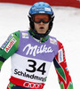 Santeri Paloniemi of Finland reacts in finish of second run of men slalom race of FIS Alpine skiing World Championships in Schladming, Austria. Men slalom race of FIS Alpine skiing World championships Schladming 2013, was held in Schladming, Austria, on Sunday, 17th of February 2013.
