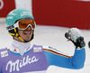 Second placed Felix Neureuther of Germany reacts in finish of second run of men slalom race of FIS Alpine skiing World Championships in Schladming, Austria. Men slalom race of FIS Alpine skiing World championships Schladming 2013, was held in Schladming, Austria, on Sunday, 17th of February 2013.
