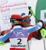 Second placed Felix Neureuther of Germany reacts in finish of second run of men slalom race of FIS Alpine skiing World Championships in Schladming, Austria. Men slalom race of FIS Alpine skiing World championships Schladming 2013, was held in Schladming, Austria, on Sunday, 17th of February 2013.
