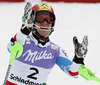 Second placed Felix Neureuther of Germany reacts in finish of second run of men slalom race of FIS Alpine skiing World Championships in Schladming, Austria. Men slalom race of FIS Alpine skiing World championships Schladming 2013, was held in Schladming, Austria, on Sunday, 17th of February 2013.
