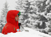 Finnish coach Sergej Poljsak observing racers during second training for men downhill race of FIS Alpine skiing World Cup in Garmisch-Partenkirchen, Germany. Second training for men downhill race of FIS Alpine skiing World Cup in Garmisch-Partenkirchen, Germany, was held on Friday, 22nd of February 2013.
