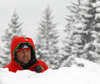 Finnish coach Sergej Poljsak observing racers during second training for men downhill race of FIS Alpine skiing World Cup in Garmisch-Partenkirchen, Germany. Second training for men downhill race of FIS Alpine skiing World Cup in Garmisch-Partenkirchen, Germany, was held on Friday, 22nd of February 2013.
