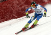 Klemen Kosi of Slovenia skiing in second training for men downhill race of FIS Alpine skiing World Cup in Garmisch-Partenkirchen, Germany. Second training for men downhill race of FIS Alpine skiing World Cup in Garmisch-Partenkirchen, Germany, was held on Friday, 22nd of February 2013.
