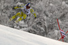 Fifth placed Aksel Lund Svindal of Norway skiing in men downhill race of FIS Alpine skiing World Cup in Garmisch-Partenkirchen, Germany. Men downhill race of FIS Alpine skiing World Cup in Garmisch-Partenkirchen, Germany, was held on Saturday, 23rd of February 2013.
