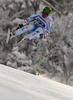 Third placed Klaus Kroell of Austria skiing in men downhill race of FIS Alpine skiing World Cup in Garmisch-Partenkirchen, Germany. Men downhill race of FIS Alpine skiing World Cup in Garmisch-Partenkirchen, Germany, was held on Saturday, 23rd of February 2013.
