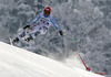 Josef Ferstl of Germany skiing in men downhill race of FIS Alpine skiing World Cup in Garmisch-Partenkirchen, Germany. Men downhill race of FIS Alpine skiing World Cup in Garmisch-Partenkirchen, Germany, was held on Saturday, 23rd of February 2013.

