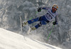 Douglas Hedin of Sweden skiing in men downhill race of FIS Alpine skiing World Cup in Garmisch-Partenkirchen, Germany. Men downhill race of FIS Alpine skiing World Cup in Garmisch-Partenkirchen, Germany, was held on Saturday, 23rd of February 2013.
