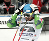 Andreas Romar of Finland reacts in finish of men downhill race of FIS Alpine skiing World Cup in Garmisch-Partenkirchen, Germany. Men downhill race of FIS Alpine skiing World Cup in Garmisch-Partenkirchen, Germany, was held on Saturday, 23rd of February 2013.
