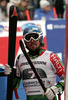 Andreas Romar of Finland reacts in finish of men downhill race of FIS Alpine skiing World Cup in Garmisch-Partenkirchen, Germany. Men downhill race of FIS Alpine skiing World Cup in Garmisch-Partenkirchen, Germany, was held on Saturday, 23rd of February 2013.
