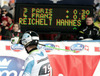 Hannes Reichelt of Austria reacts in finish of men downhill race of FIS Alpine skiing World Cup in Garmisch-Partenkirchen, Germany. Men downhill race of FIS Alpine skiing World Cup in Garmisch-Partenkirchen, Germany, was held on Saturday, 23rd of February 2013.
