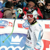 Hannes Reichelt of Austria reacts in finish of men downhill race of FIS Alpine skiing World Cup in Garmisch-Partenkirchen, Germany. Men downhill race of FIS Alpine skiing World Cup in Garmisch-Partenkirchen, Germany, was held on Saturday, 23rd of February 2013.

