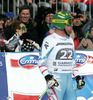 Klaus Kroell of Austria reacts in finish of men downhill race of FIS Alpine skiing World Cup in Garmisch-Partenkirchen, Germany. Men downhill race of FIS Alpine skiing World Cup in Garmisch-Partenkirchen, Germany, was held on Saturday, 23rd of February 2013.
