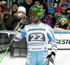 Klaus Kroell of Austria reacts in finish of men downhill race of FIS Alpine skiing World Cup in Garmisch-Partenkirchen, Germany. Men downhill race of FIS Alpine skiing World Cup in Garmisch-Partenkirchen, Germany, was held on Saturday, 23rd of February 2013.
