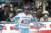 Georg Streitberger of Austria reacts in finish of men downhill race of FIS Alpine skiing World Cup in Garmisch-Partenkirchen, Germany. Men downhill race of FIS Alpine skiing World Cup in Garmisch-Partenkirchen, Germany, was held on Saturday, 23rd of February 2013.
