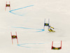 Aksel Lund Svindal of Norway skiing in first run of men giant slalom race of FIS Alpine skiing World Cup in Garmisch-Partenkirchen, Germany. Men giant slalom race of FIS Alpine skiing World Cup in Garmisch-Partenkirchen, Germany, was held on Sunday, 24th of February 2013.
