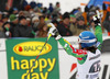 Fourth placed Marcus Sandell of Finland reacts in finish of second run of men giant slalom race of FIS Alpine skiing World Cup in Garmisch-Partenkirchen, Germany. Men giant slalom race of FIS Alpine skiing World Cup in Garmisch-Partenkirchen, Germany, was held on Sunday, 24th of February 2013.
