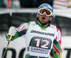 Fourth placed Marcus Sandell of Finland reacts in finish of second run of men giant slalom race of FIS Alpine skiing World Cup in Garmisch-Partenkirchen, Germany. Men giant slalom race of FIS Alpine skiing World Cup in Garmisch-Partenkirchen, Germany, was held on Sunday, 24th of February 2013.
