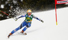 Jessica Lindell-Vikarby of Sweden skiing in first run of women giant slalom race of FIS Alpine skiing World Cup in Ofterschwang, Germany. Women giant slalom race of FIS Alpine skiing World Cup in Ofterschwang, Germany, was held on Saturday, 9th of March 2013.
