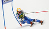 Jessica Lindell-Vikarby of Sweden skiing in first run of women giant slalom race of FIS Alpine skiing World Cup in Ofterschwang, Germany. Women giant slalom race of FIS Alpine skiing World Cup in Ofterschwang, Germany, was held on Saturday, 9th of March 2013.
